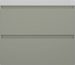 Style Line Тумба под раковину Манхэттен 70 Plus подвесная эмаль олива матовая – фотография-1